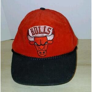 Chicago Bulls Hat Corduroy Snapback Pro Classics By University Red & Black NBA